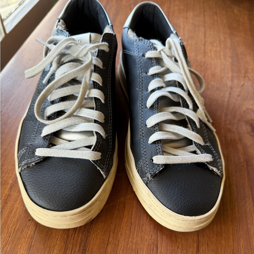 P448 John Low Top Sneaker Black Leather Women’s EU 38 US 7.5–8 - Picture 8 of 8